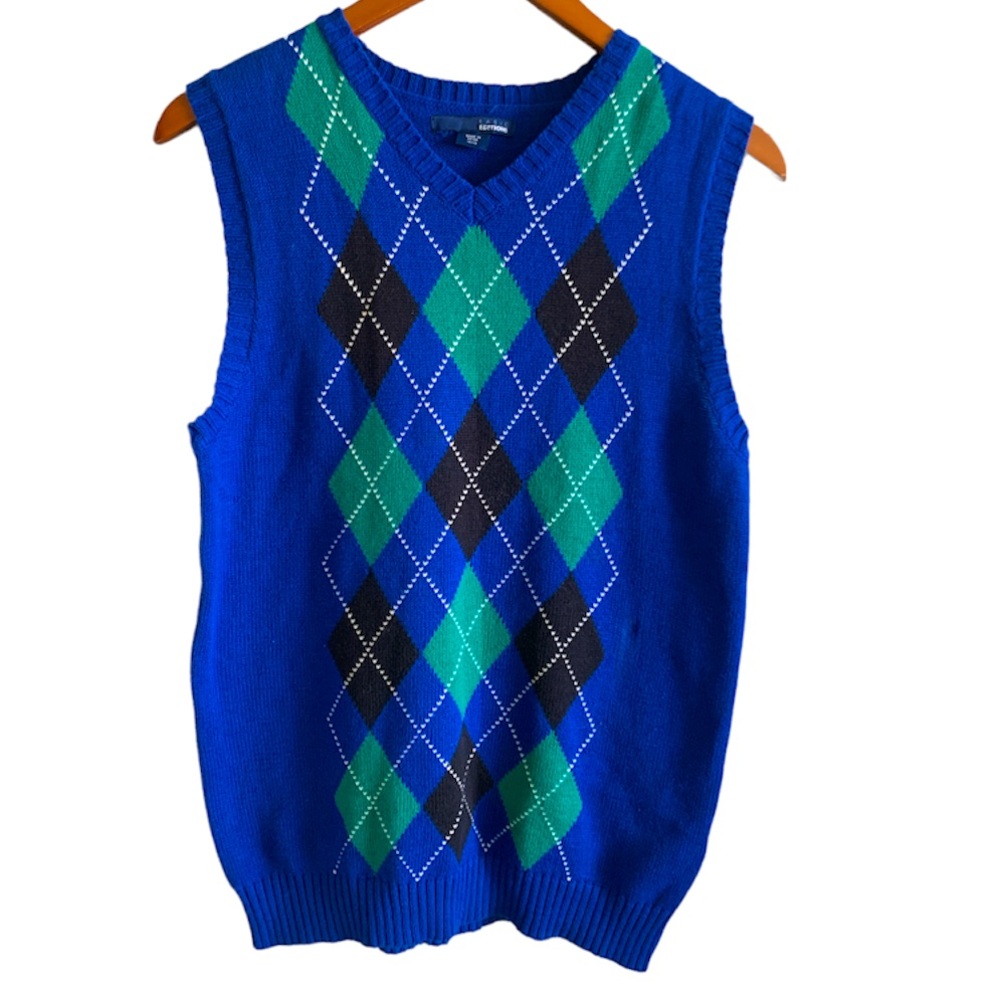 Boys Blue argyle sweater Vest